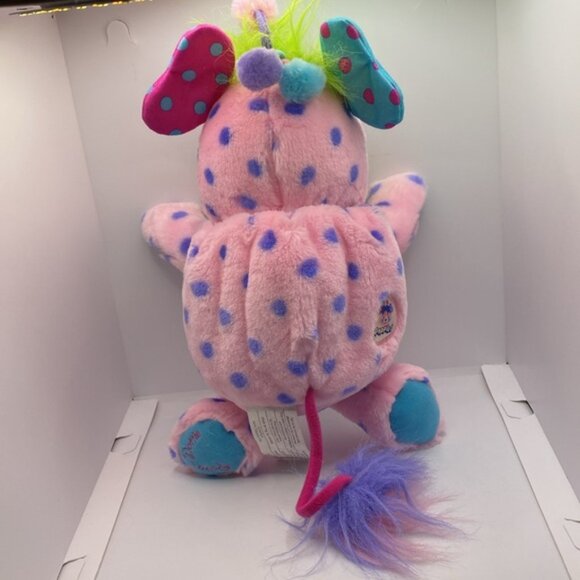 Popples Polka Dottie 12” Plush Doll Ball Stuffed Animal Pink Purple Dots - Picture 6 of 13